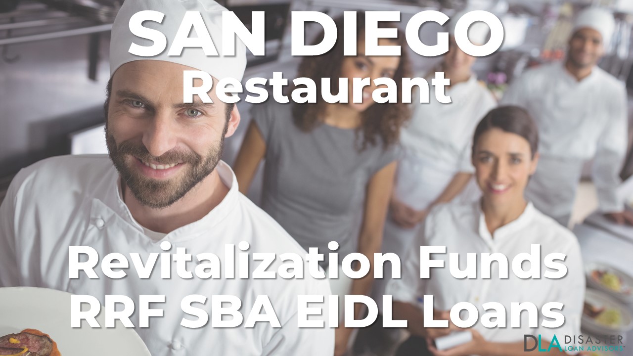 San Diego, California Restaurant Revitalization Funds SBA RFF