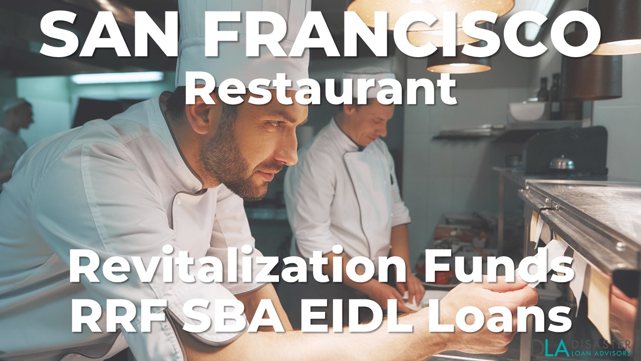 San Francisco, California Restaurant Revitalization Funds SBA RFF