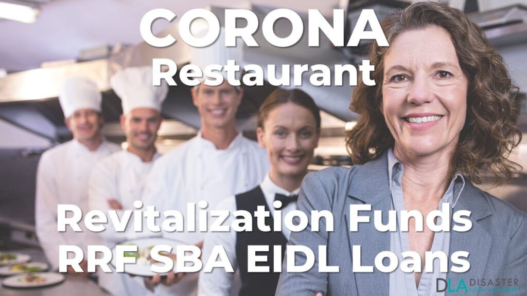Corona, California Restaurant Revitalization Funds SBA RFF