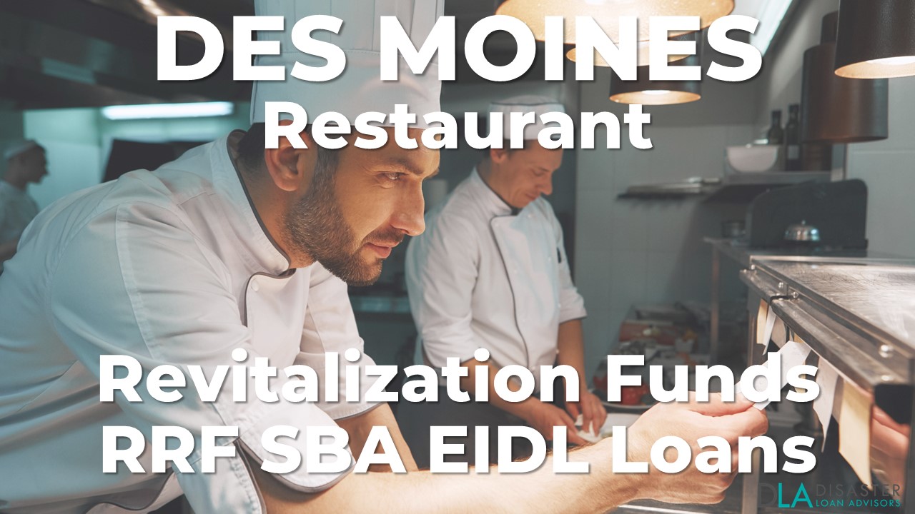 Des Moines, Iowa Restaurant Revitalization Funds SBA RFF