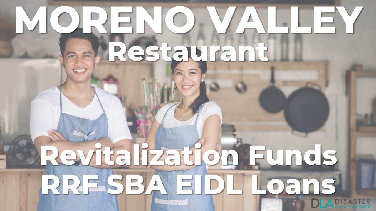 Moreno Valley, California Restaurant Revitalization Funds SBA RFF