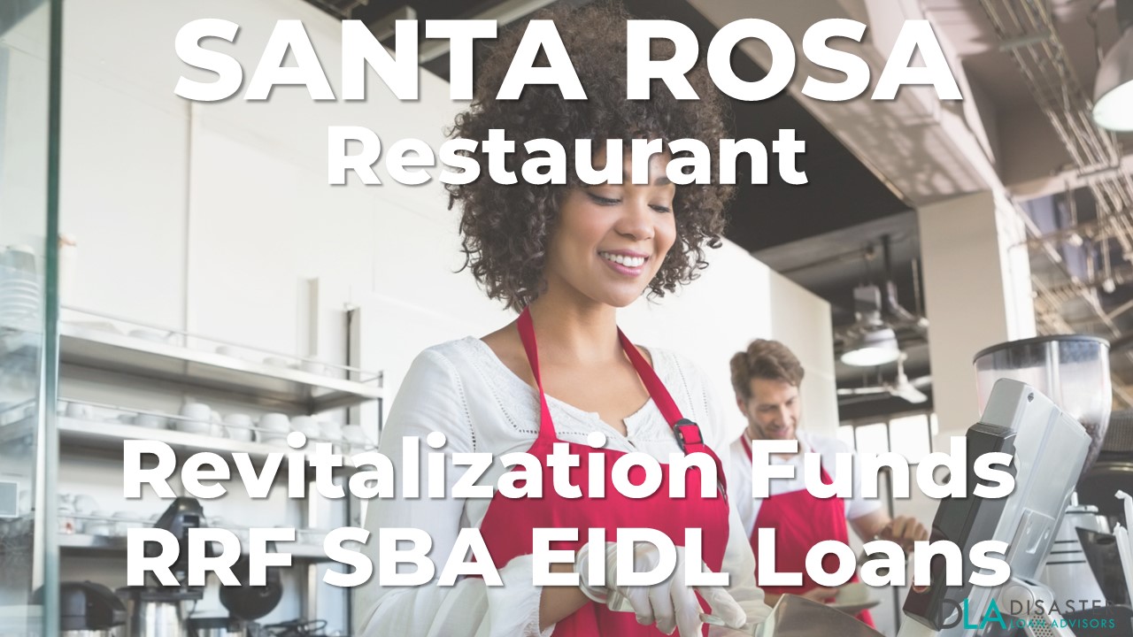 Santa Rosa, California Restaurant Revitalization Funds SBA RFF