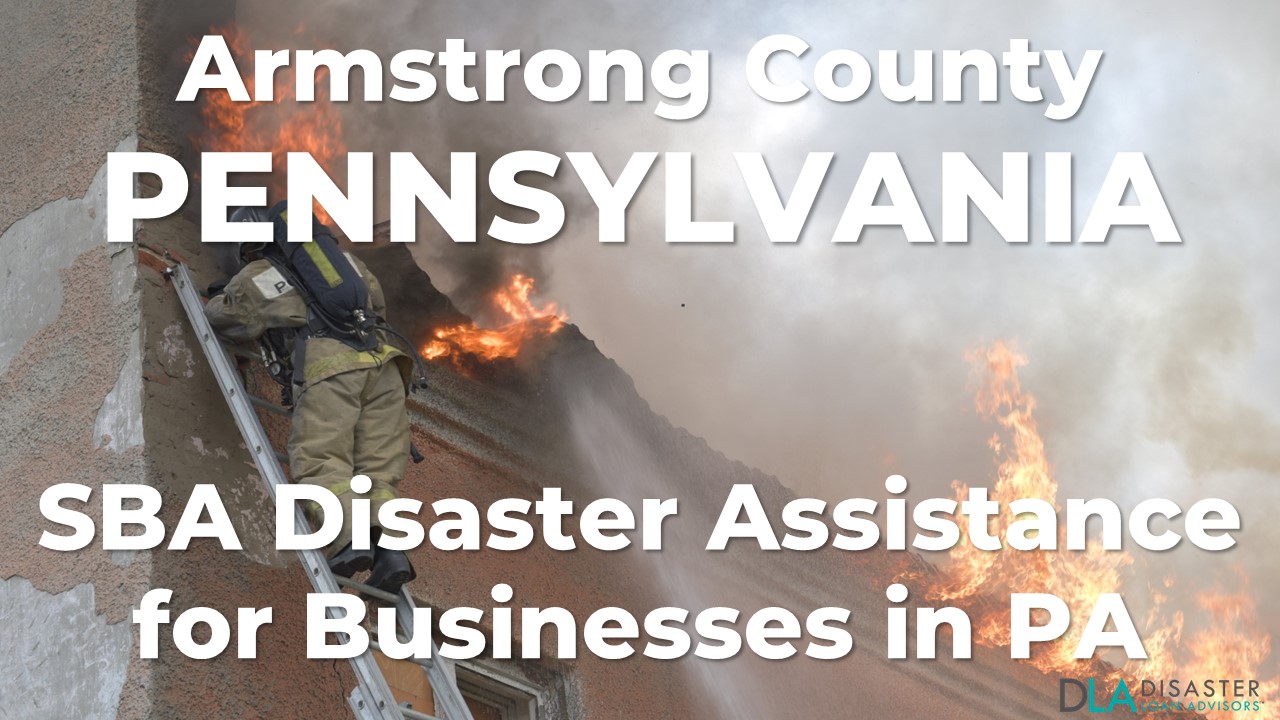 Armstrong County Pennsylvania SBA Disaster Loan Relief for Apartment Fire PA-00119