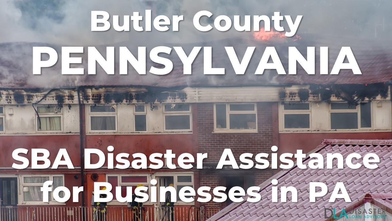Butler County Pennsylvania SBA Disaster Loan Relief for Apartment Fire PA-00119