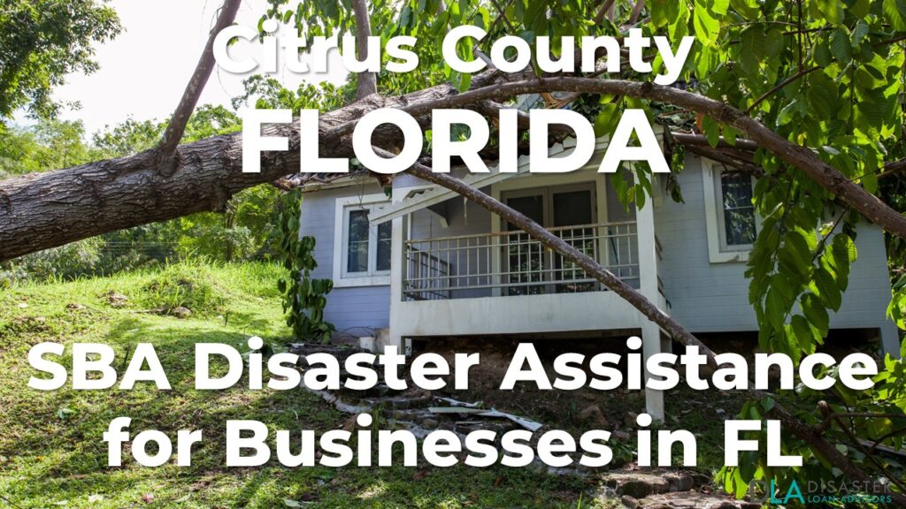 Citrus County Florida SBA Disaster Loan Relief for Tornado FL-00173