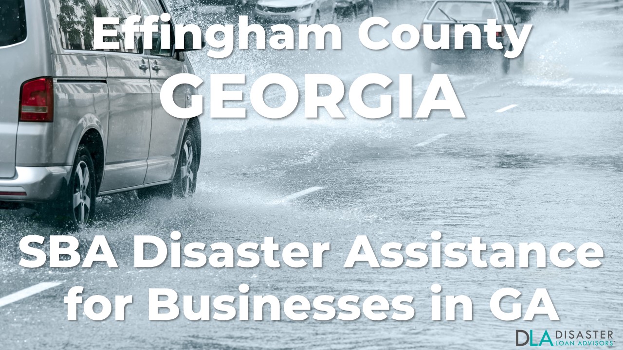 Effingham County Georgia SBA Disaster Loan Relief for Severe Storms and Tornadoes GA-00137
