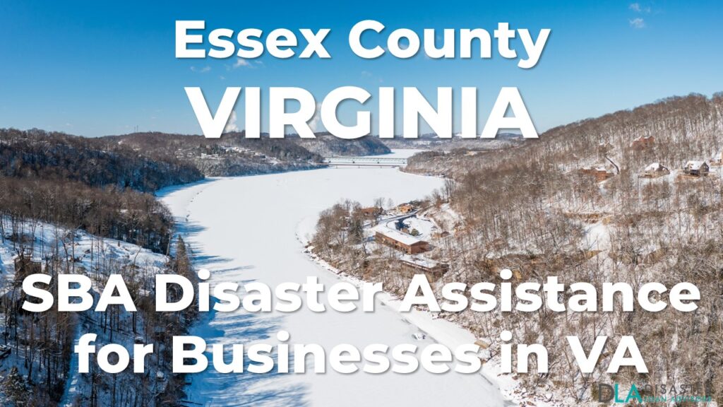 Essex County Virginia SBA Disaster Loan Relief for Severe Winter Storm and Snowstorm VA-00099
