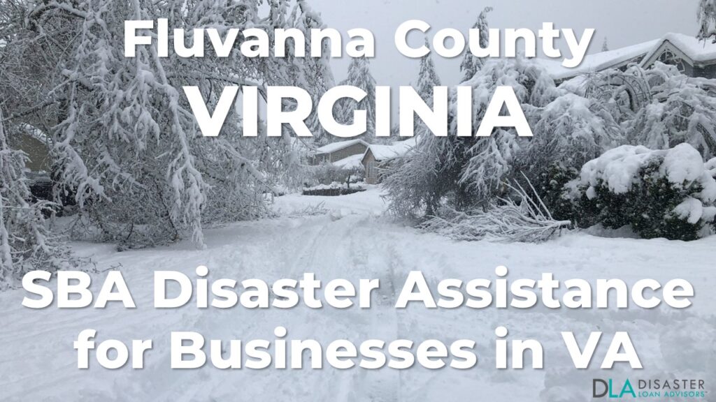 Fluvanna County Virginia SBA Disaster Loan Relief for Severe Winter Storm and Snowstorm VA-00099