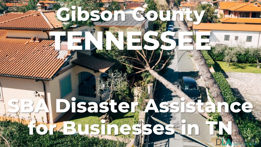 Gibson County Tennessee SBA Disaster Loan Relief for Severe Storms, Straight-line Winds, and Tornadoes TN-00132