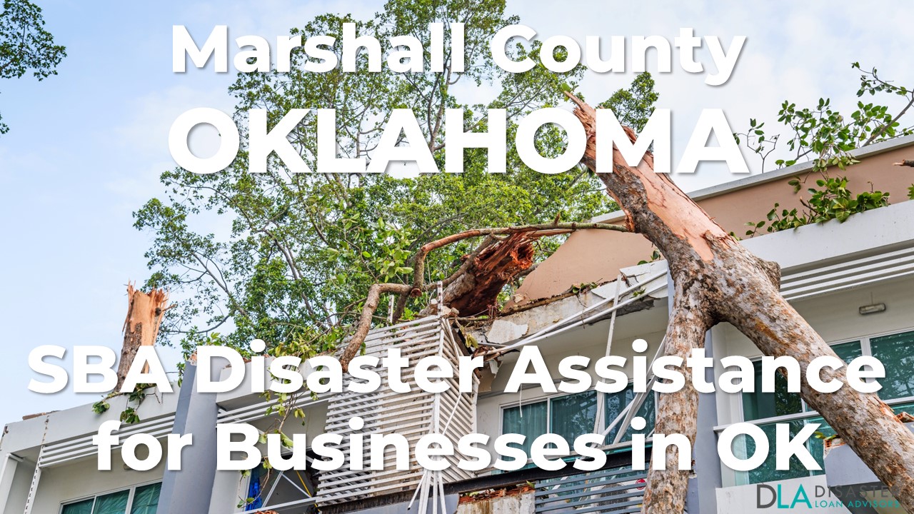 Marshall County Oklahoma SBA Disaster Loan Relief for Severe Storms, Tornadoes, and Straight-Line Winds OK-00155
