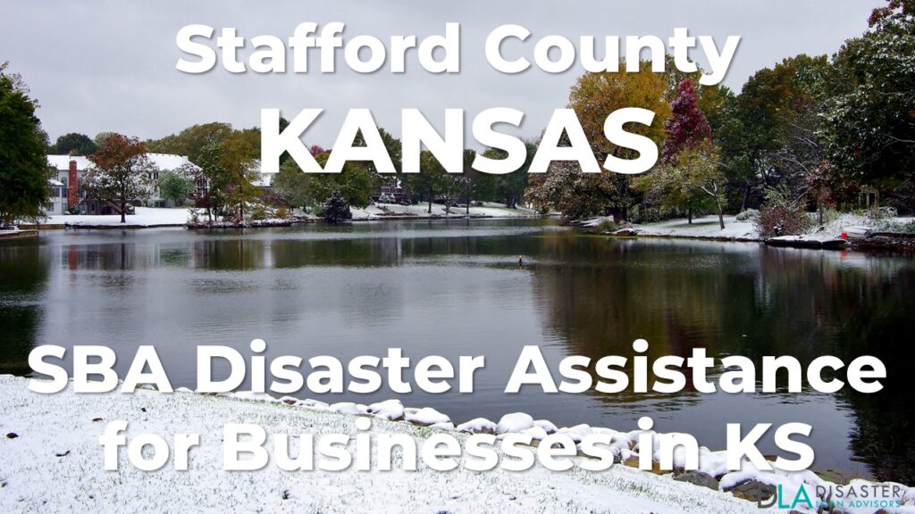 Stafford County Kansas SBA Disaster Loan Relief for Severe Winter Storms and Straight-line Winds KS-00157