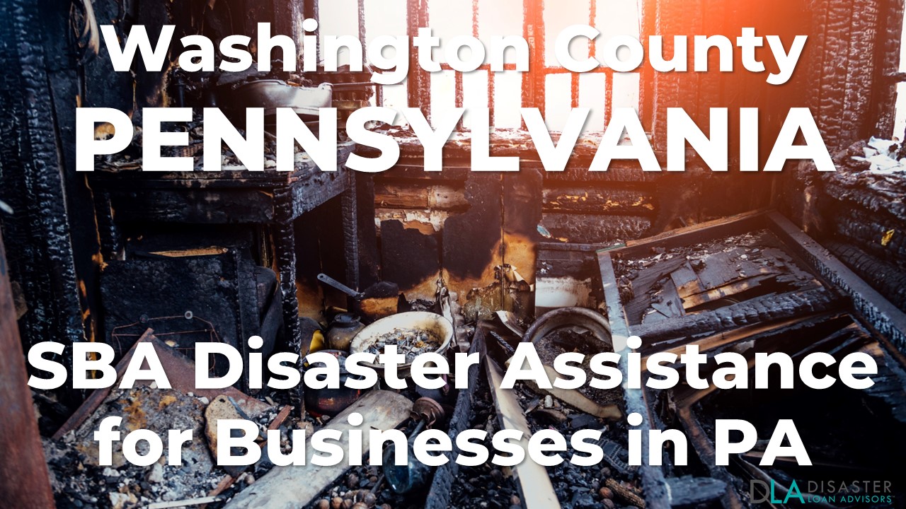 Washington County Pennsylvania SBA Disaster Loan Relief for Apartment Fire PA-00119