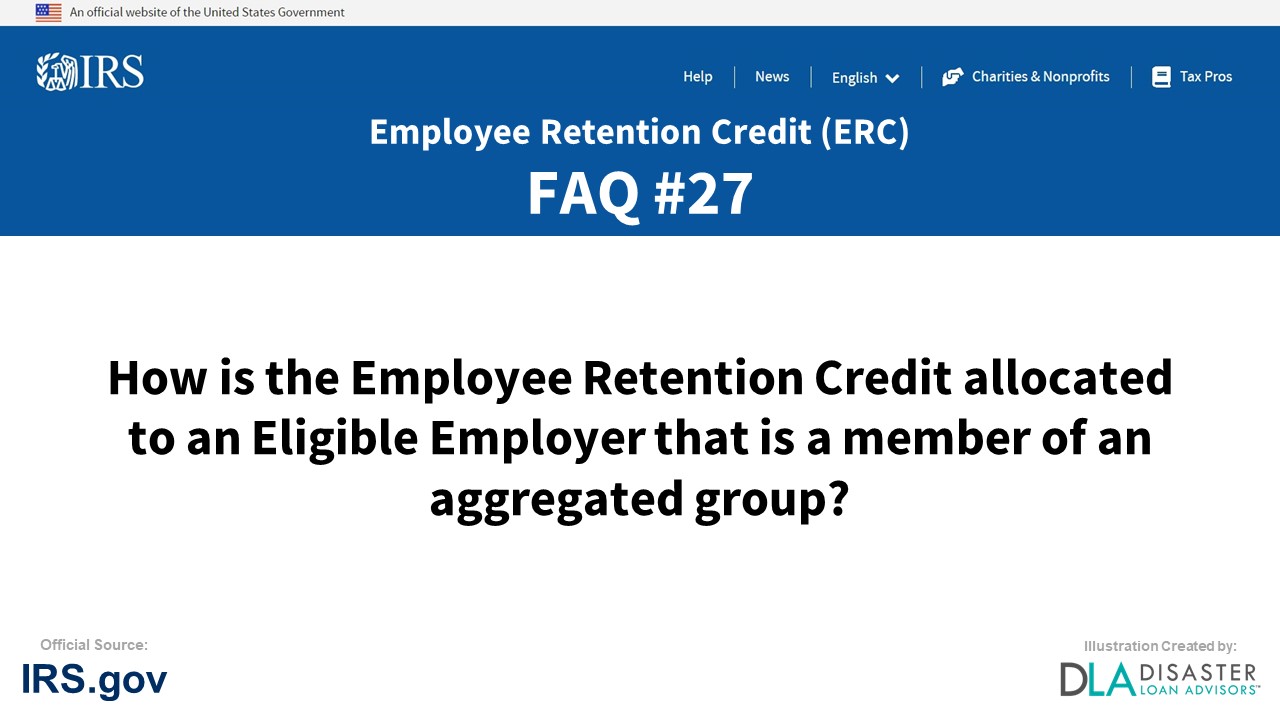 ERC Credit FAQ #27. How Is The Employee Retention Credit Allocated To ...