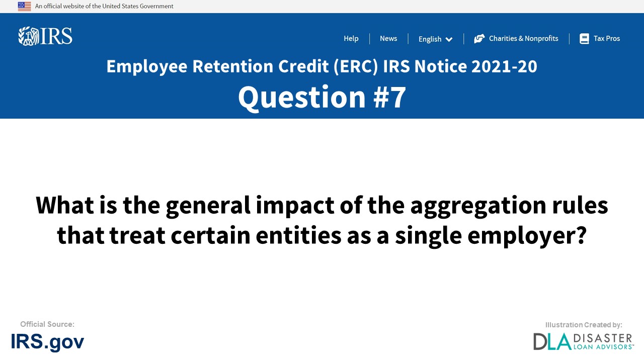 Erc-irs-7-what-is-the-general-impact-of-the-aggregation-rules-that-treat-certain-entities